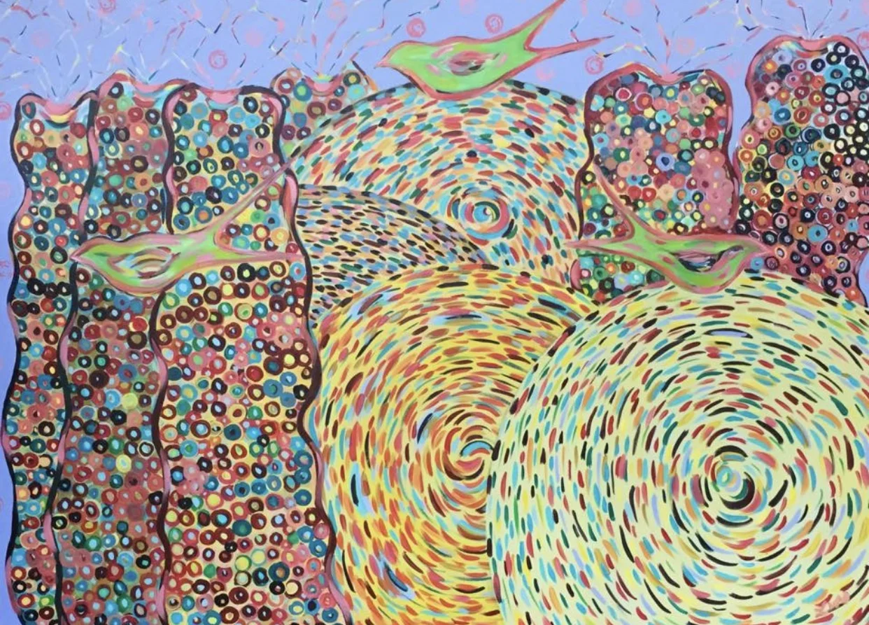 Large Hayrolls Acrylic 30 x 40"