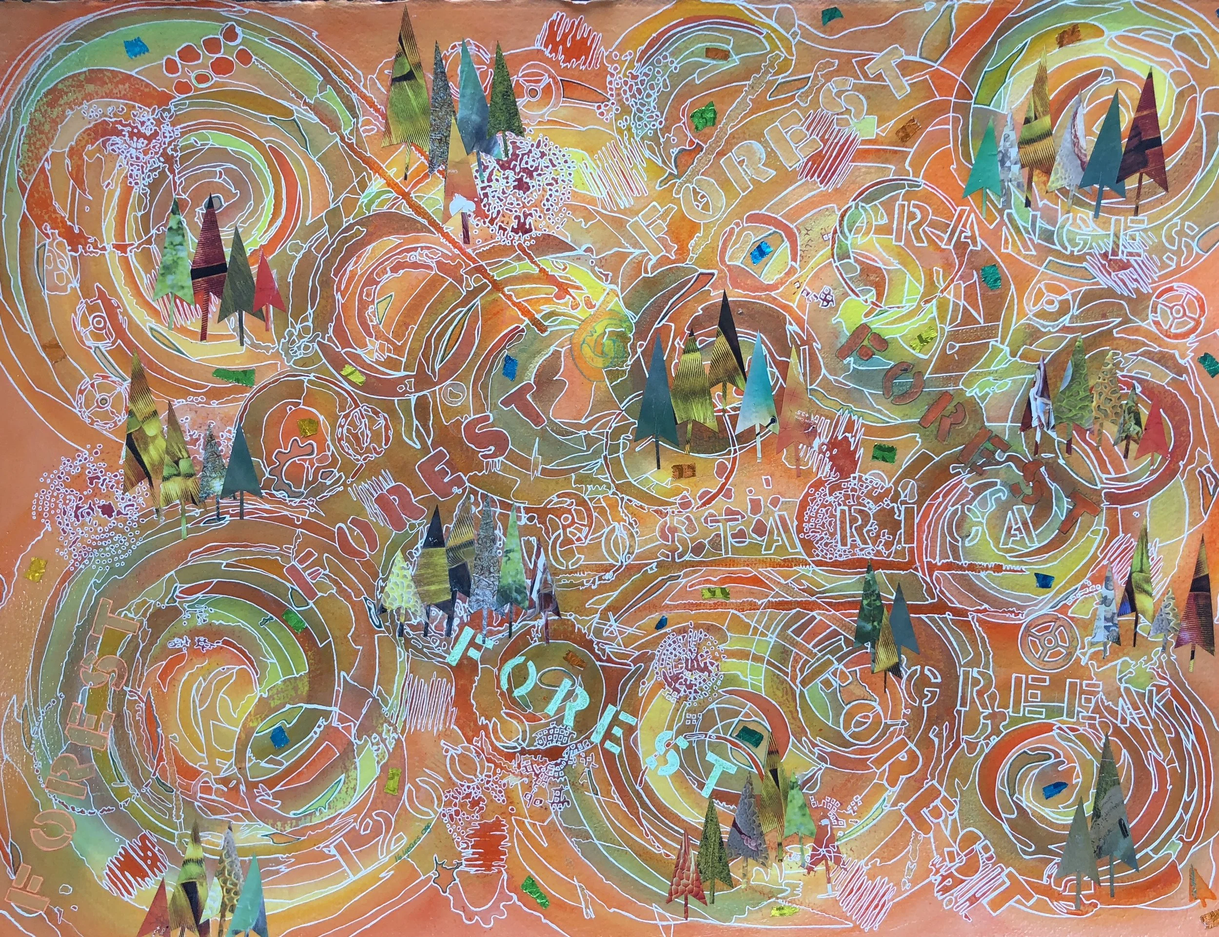 Orange Is The Green Mixed Media 22 x 30"