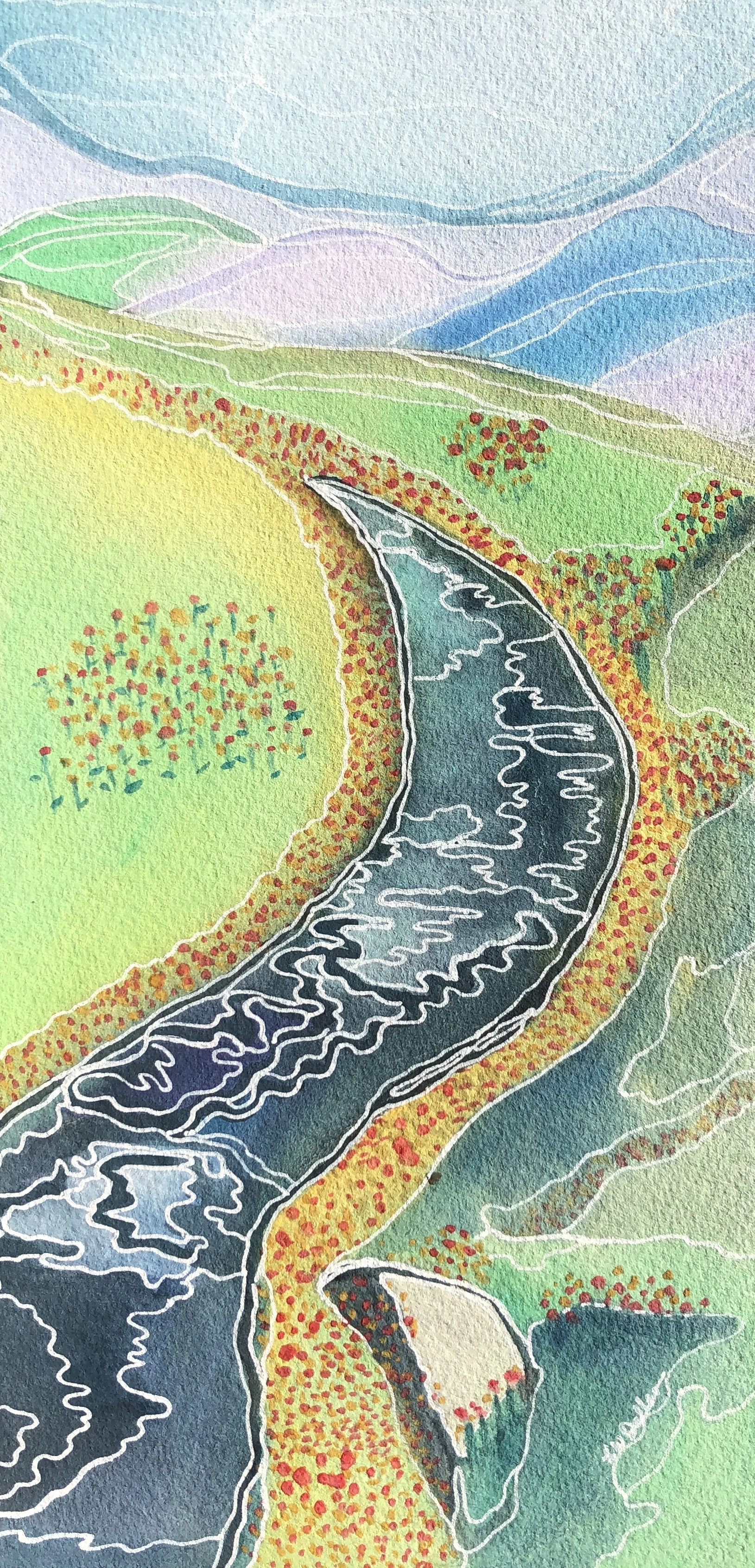 In Bloom Watercolor 11x5.5"