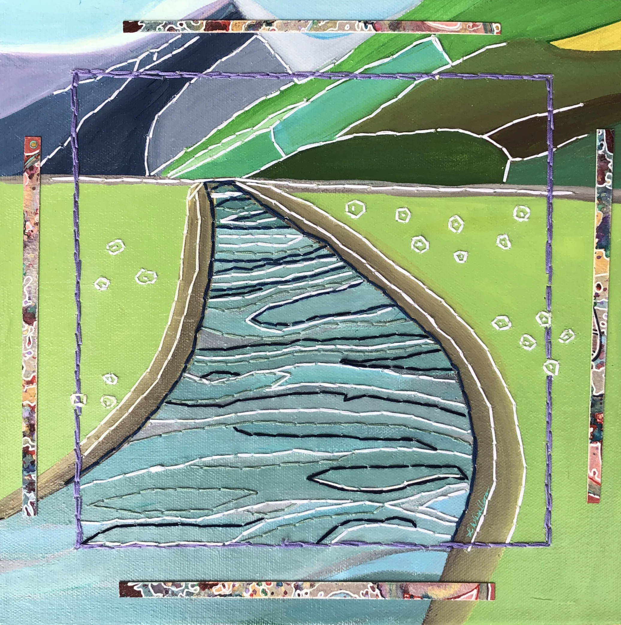 Slide 1 - On Vacation Mixed Media 12x12"