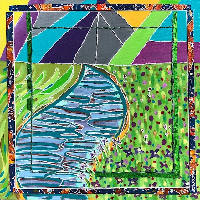 Slide 2 On Vacation Mixed Media 12x12"