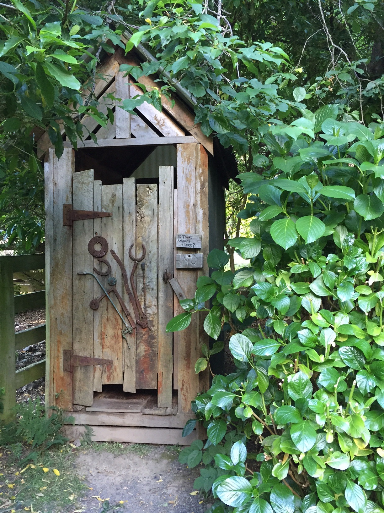 Indoor/Outdoor toilet.