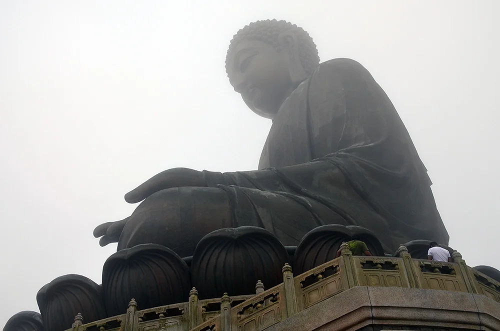 The clouds started to roll in while we were there. Atmospheric Buddha.