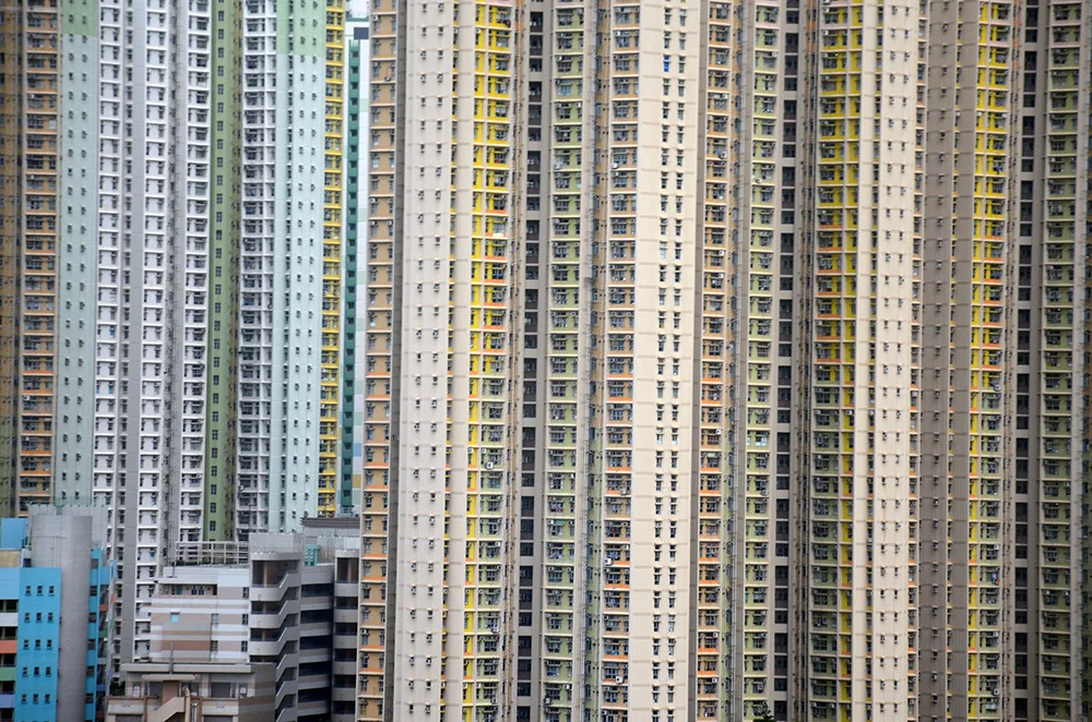 Zoomed in portion of some of the residential towers in Hong Kong. These were at the bottom of the Big Buddha hill.
