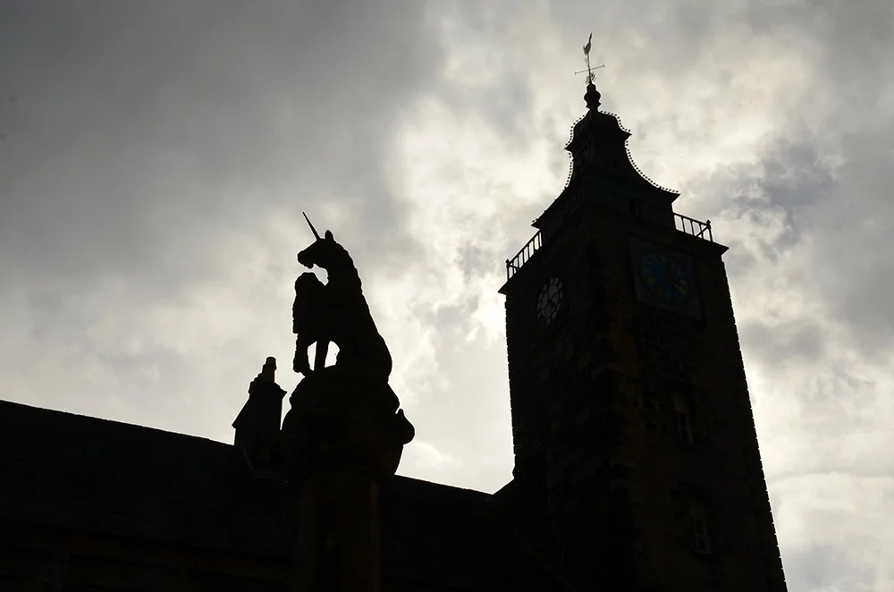 The unicorn is the national animal of Scotland and can be found hanging around on rooftops and doorways.