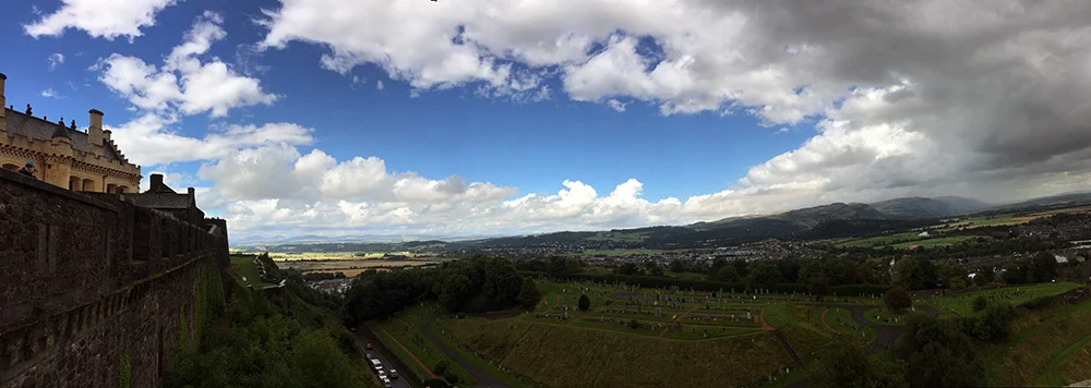 Castle hill pano! With clouds.
