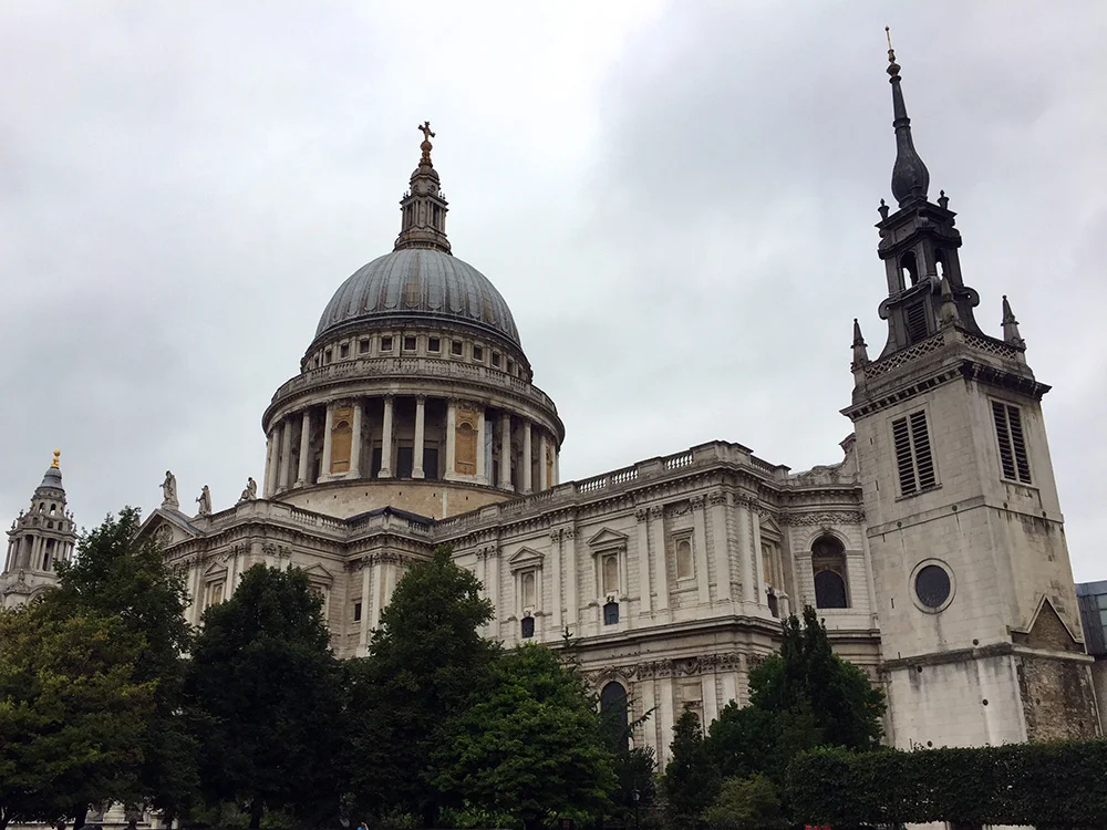 Should we go into St. Paul's? What?! $30 to walk around inside? Nah.