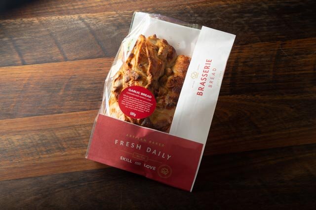 Caramelised garlic bread