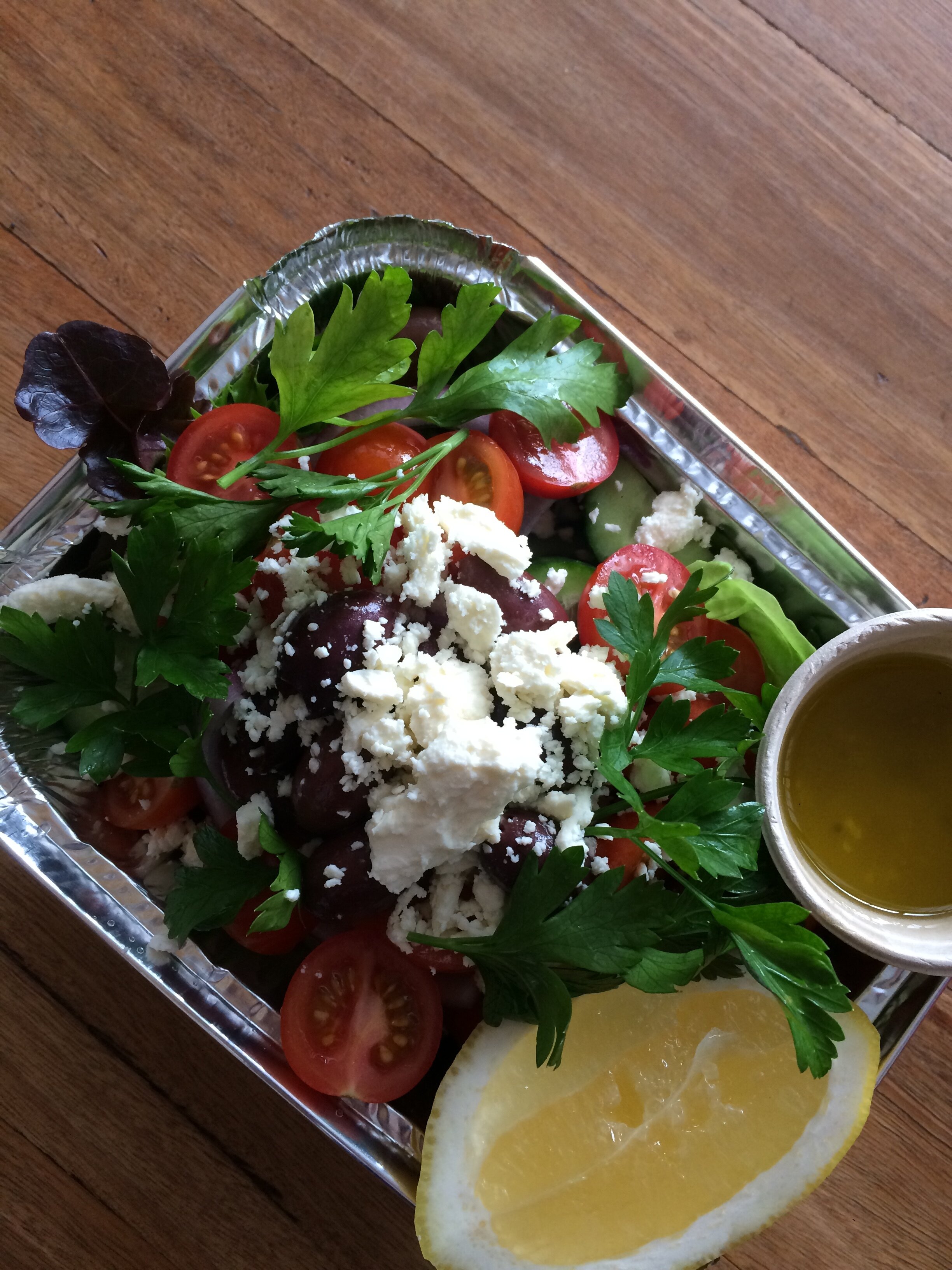 Jasmine Greens Park Kiosk Greek Salad with Feta &amp; Kalamata Olives, Gluten Free &amp; Nut Free