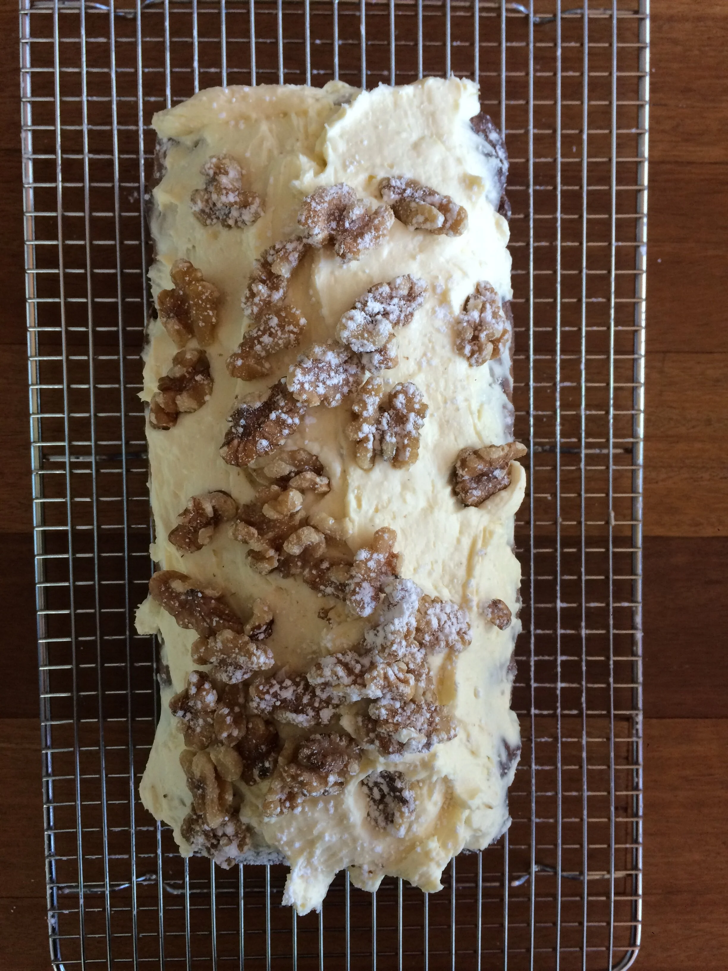 Jasmine Greens Park Kiosk Homemade Carrot &amp; Walnut Cake with Lemon Cream Cheese Icing