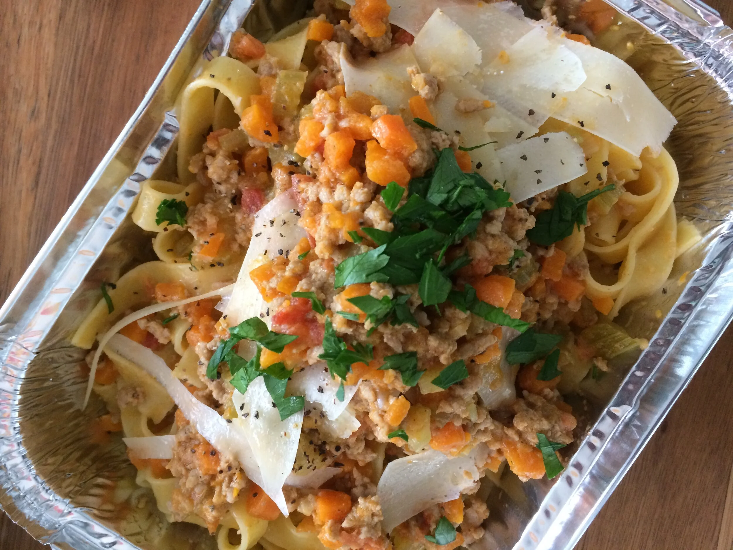 Jasmine Greens Park Kiosk Fettuccine Pasta with Bolognese Sauce