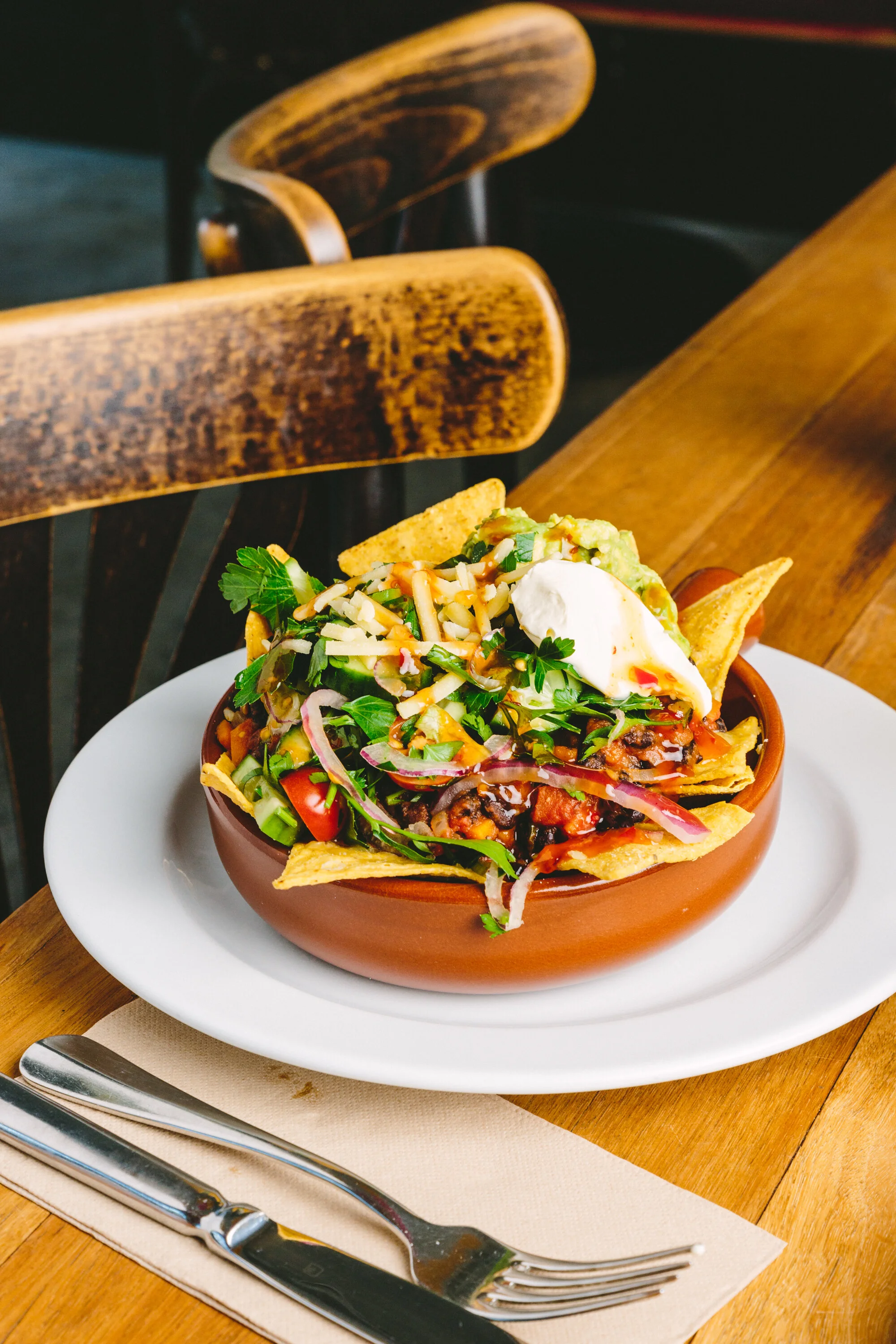 Black turtle bean nachos  (v gf)