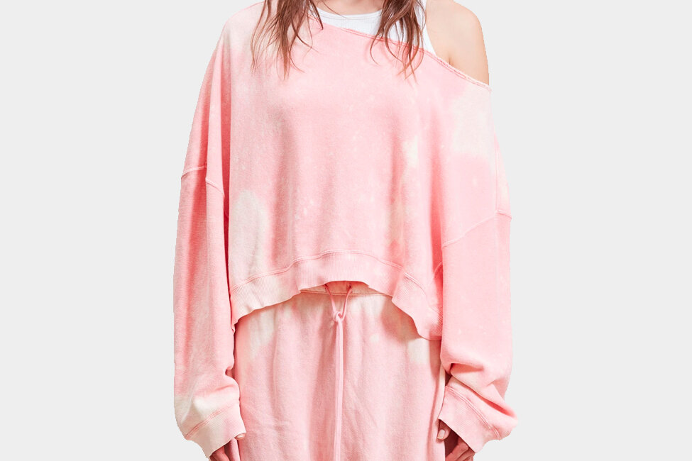 bleached pink sweatshirt