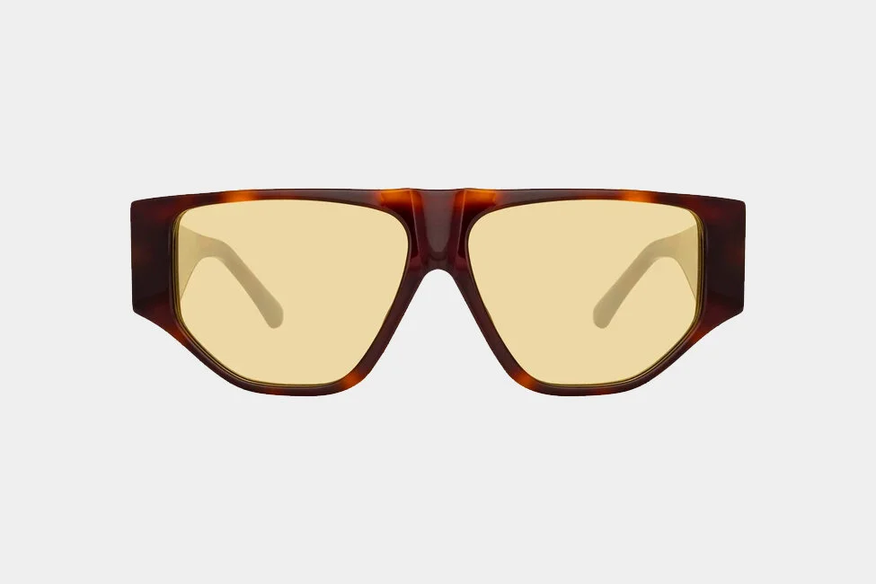 The Attico Ivan Angular Sunglasses In Tortoiseshell.jpg