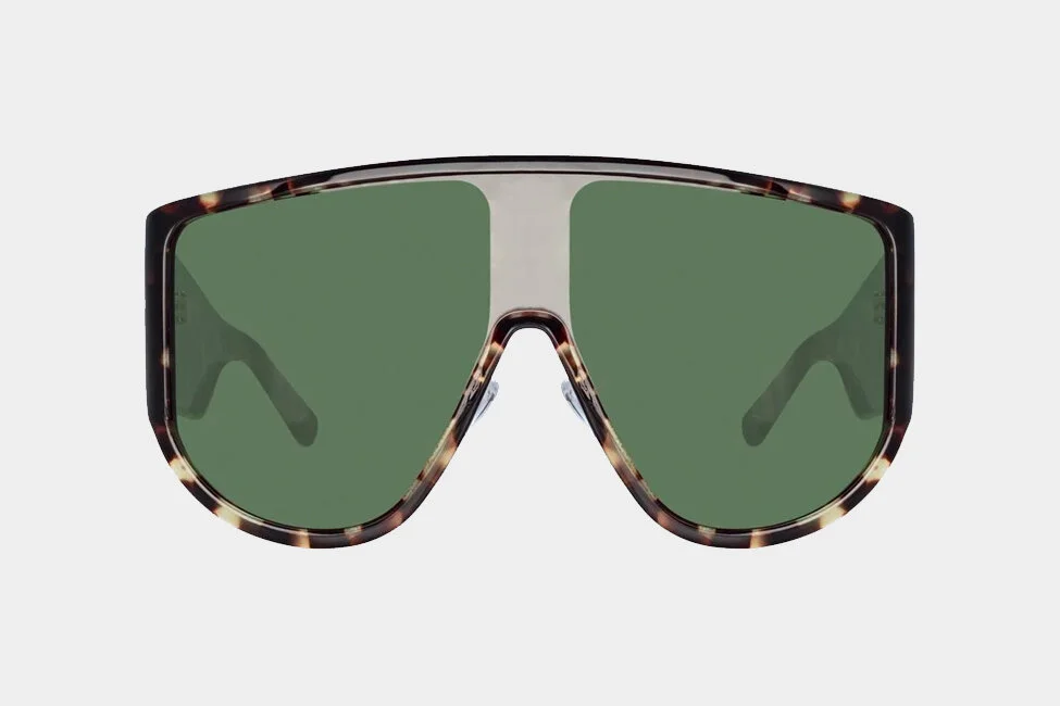 The Attico Iman Shield Sunglasses In Tortoiseshell.jpg