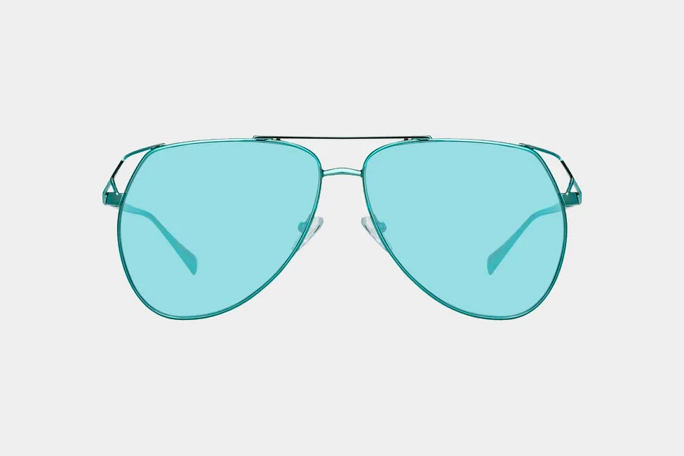 The Attico Telma Aviator Sunglasses in Blue.jpg