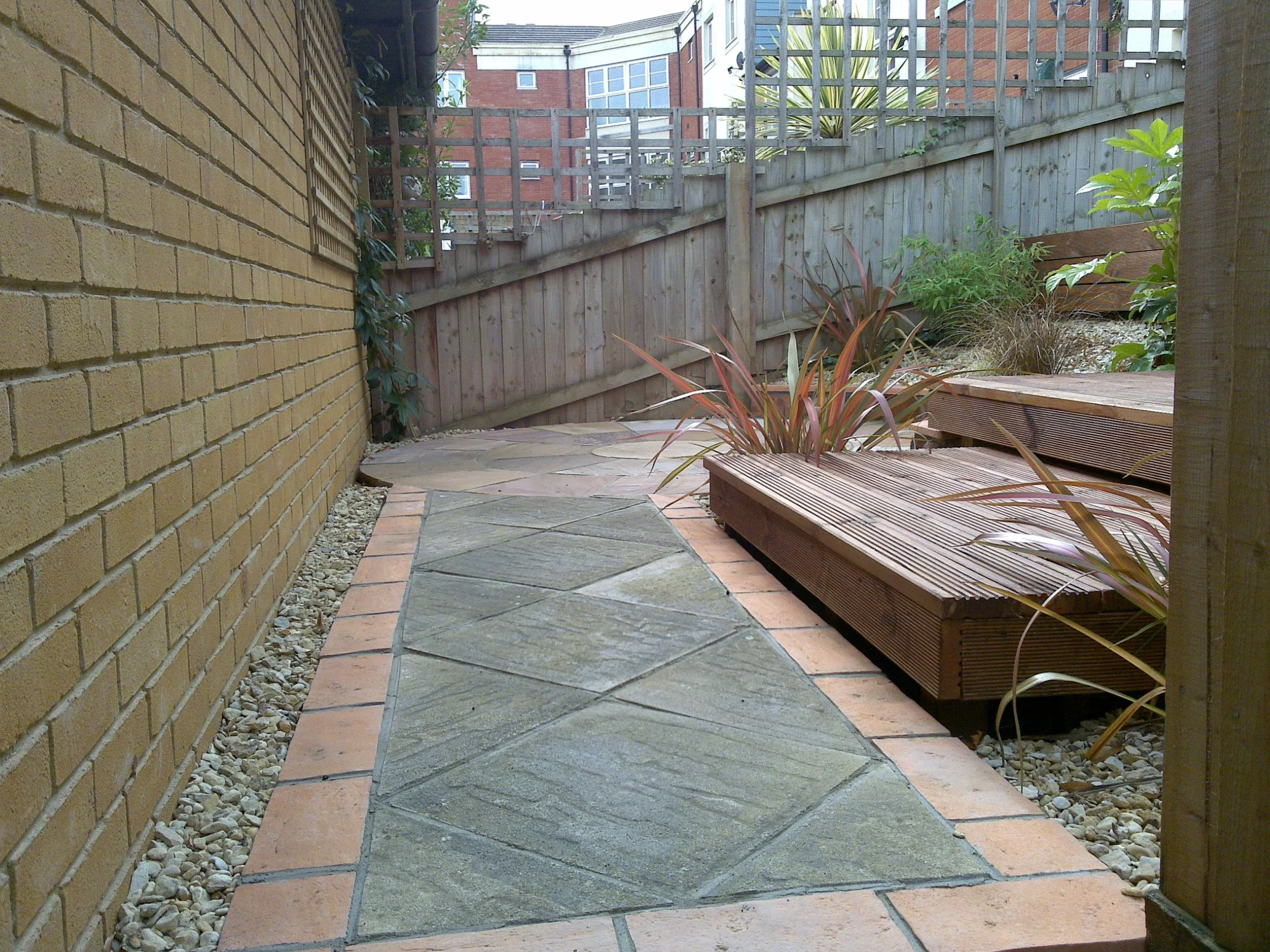 Recycling patio slabs