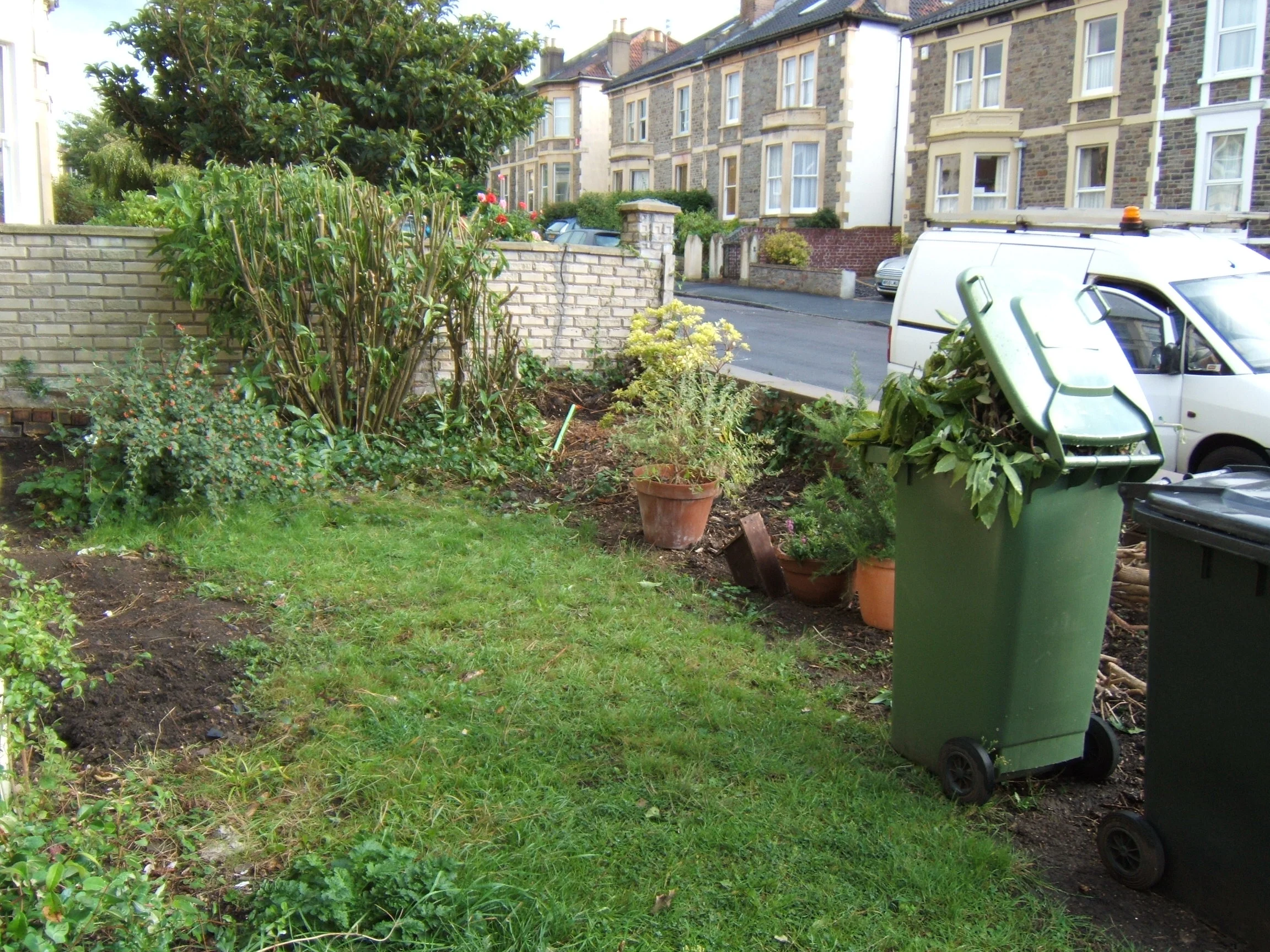 Front garden before work starts