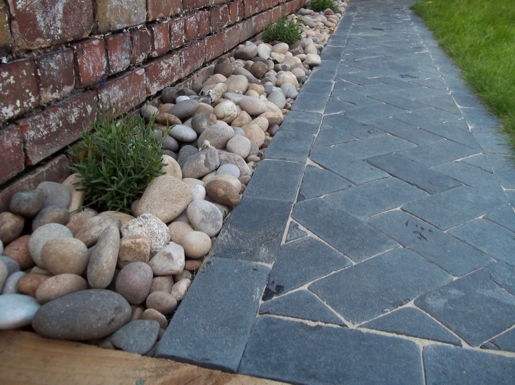 Limestone Block Paving Pathway