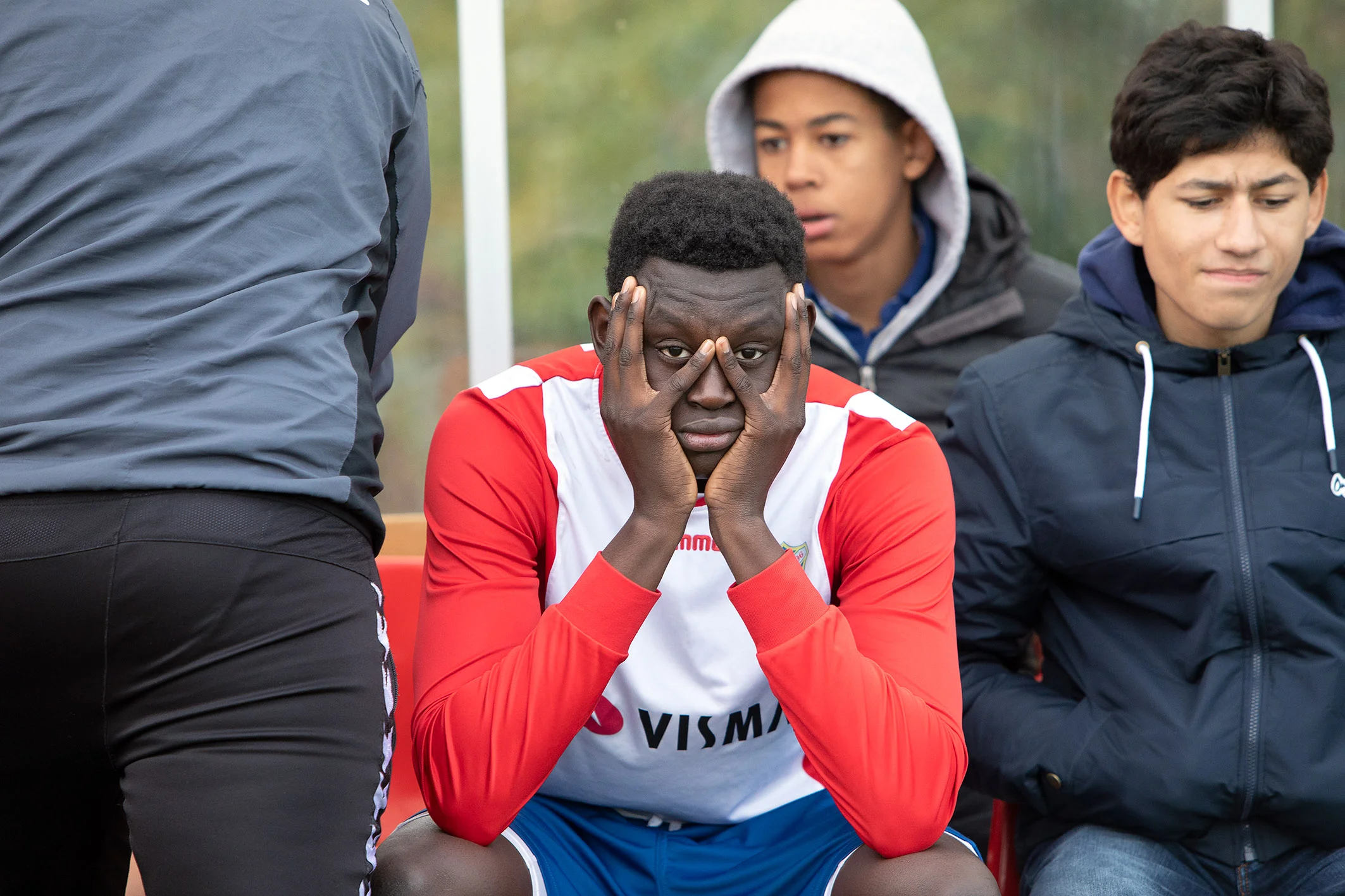 Viktige spillere skadet og på benken mot RBK - da er det lov å være litt skuffet for Abdoulai like etter kampen. Men 3. plass i NM er tross alt veldig bra! Opp med hodet ! :D Foto: BillyBonkers