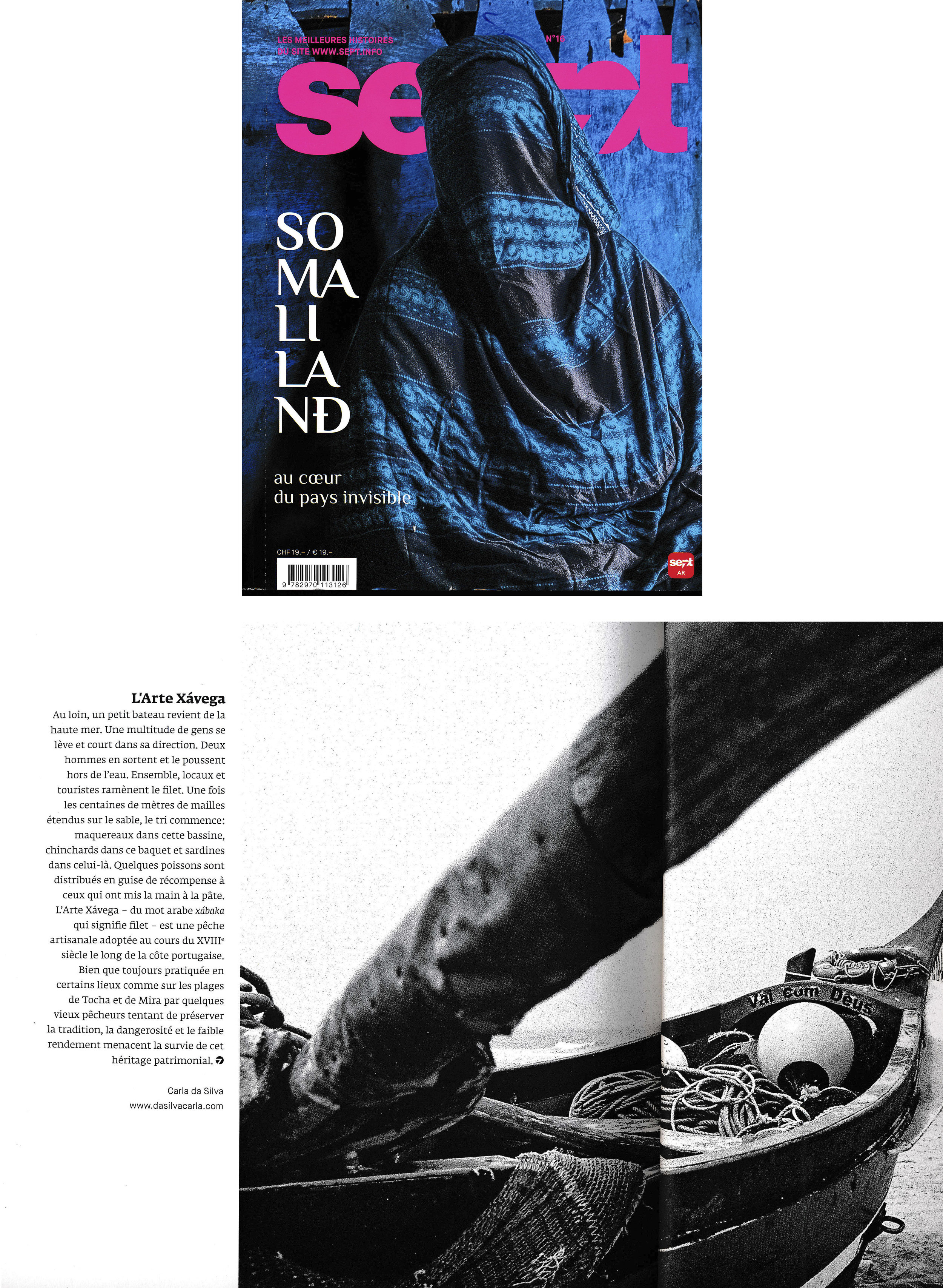 SEPT Magazine , Arte Xávega , mars-avril 2017.