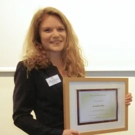 CCW Director of Studies Annette Idler awarded the 2015 Cedric Smith Prize
