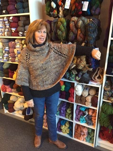 Mary's Back Bay Poncho in Malabrigo Rasta #FO