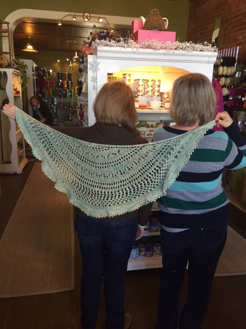 Amy's Summer Flies Shawl in Fino by Manos