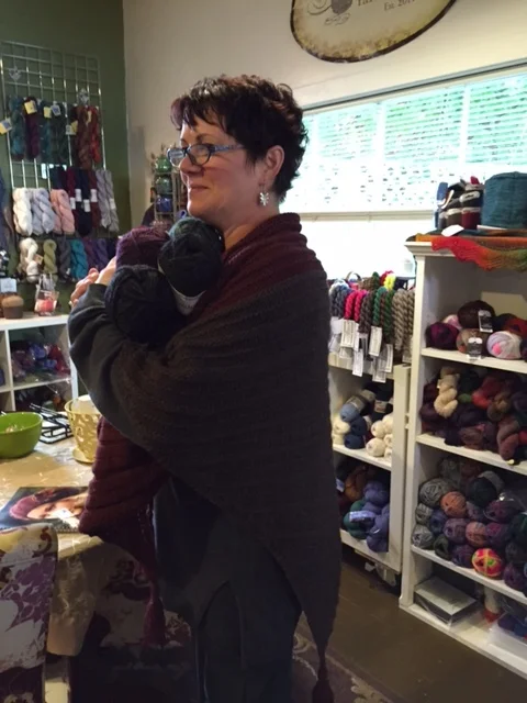 Maggie... wearing one of her glorious wraps