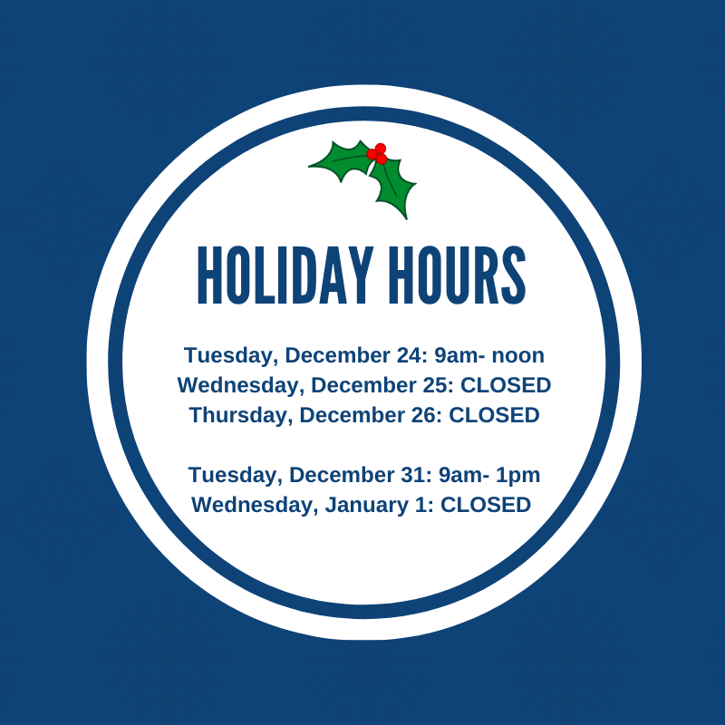 HOLIDAY 2019 HOURS
