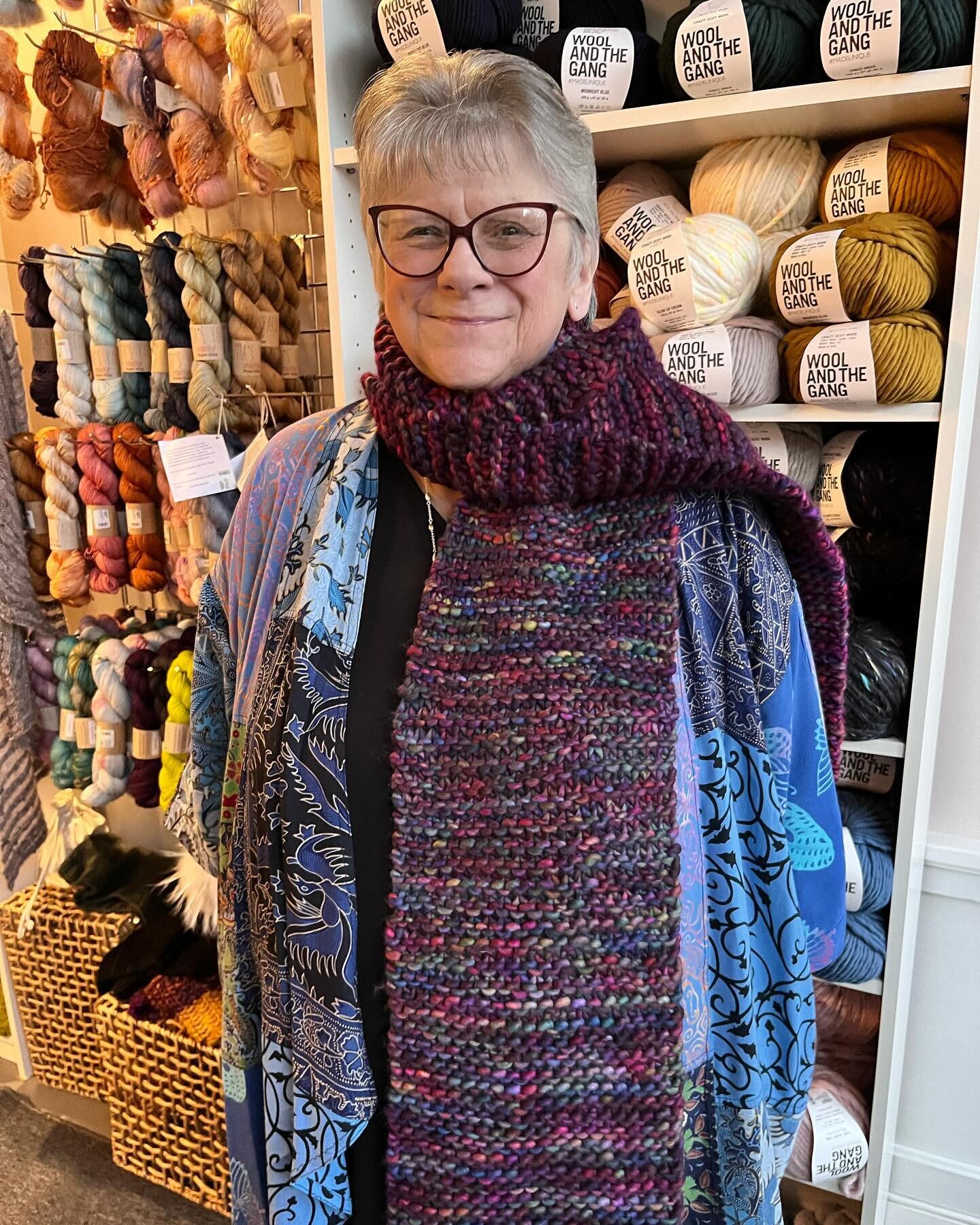 🥳 A big hip hip hurray for Kathy and her awesome scarf!!!

Worked up in @malabrigoyarn Rasta&hellip; keeping cozy at its best! ❤️

#knitting #knitlocal #knitwithfriends #lys #perfectblendyarnshop #pbys 🧶

Congrats Kathy ~ it&rsquo;s beautiful 🤩