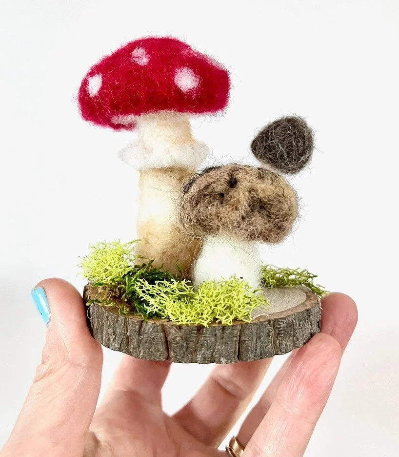 We&rsquo;re so excited to offer this Needle felting workshop with @faccidesigns !

Join Linda here at PBYS to learn how to make this darling felted mushroom 🍄
Friday, December 6, 5-7
Learn more at our website under classes!

And wait! There&rsquo;s 