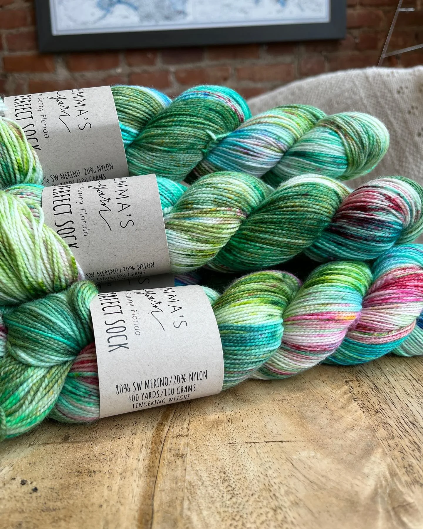 Joy! 
From @emmasyarn 
Color of the month on #practicallyperfectsock

#indiedyedyarn #emmasyarn #lys #perfectblendyarnshop #pbys ✨