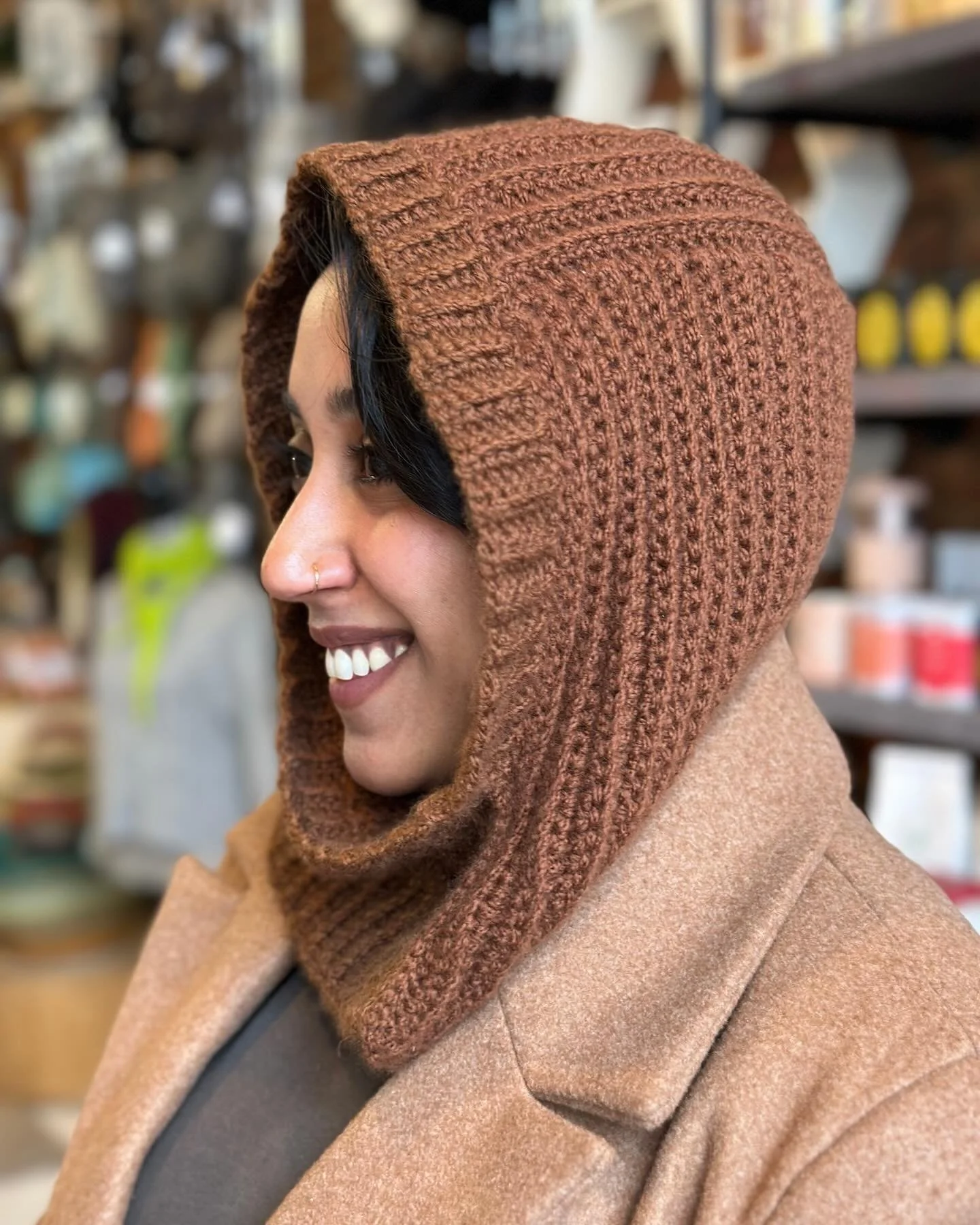 Maha is ready for whatever the weather brings!

&hellip;in her beautifully crocheted balaclava 💖

Cozy is as cozy does 😉✨🧶

How will you be keeping cozy?

#crochet #crochetbalaclava #crochetlocal #lys #perfectblendyarnshop #pbys ✨