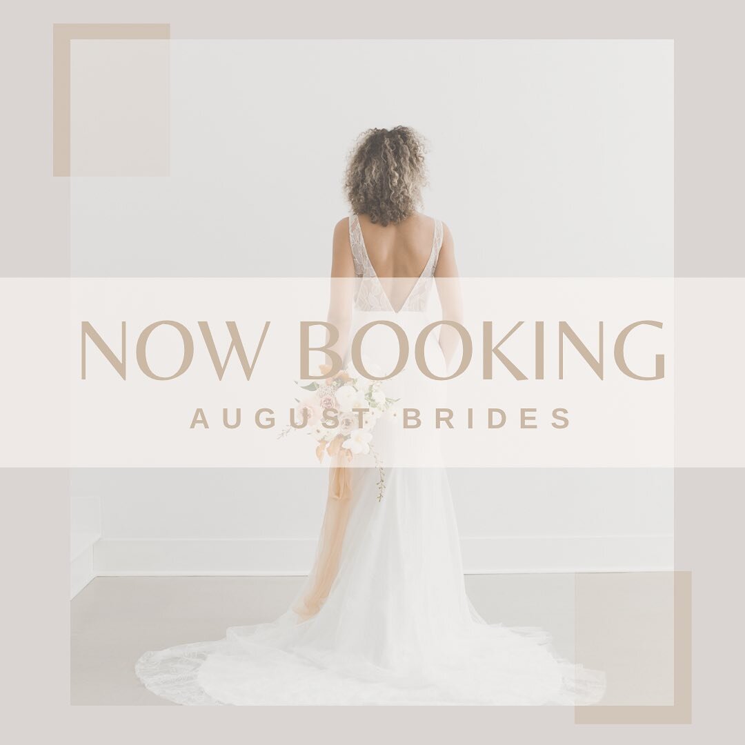 May is fully booked and we are now booking A U G U S T brides for the month of June! If you are an August bride (or have portraits scheduled for August and not already booked-you should do it now!  You can book via the link in our bio! We only have a