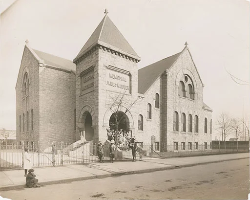 Exterior view of Queen Memorial Branch circa 1912 Photo part of Free Library of Philadelphia's collection