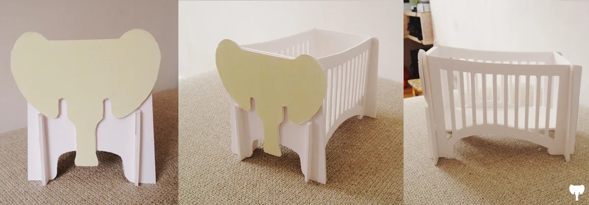 Jumbo's initial foam board scale model. 