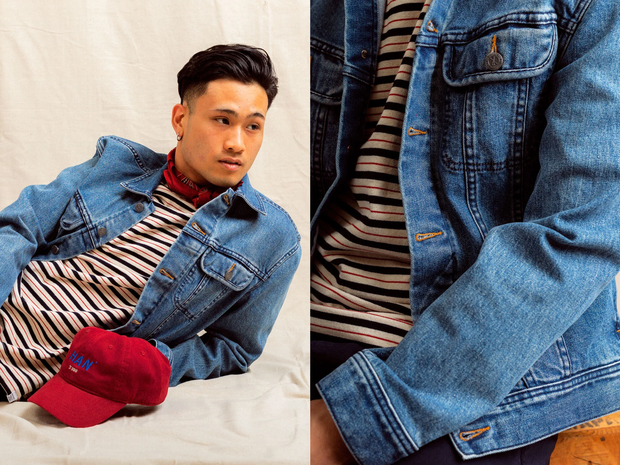 alpha m denim jacket