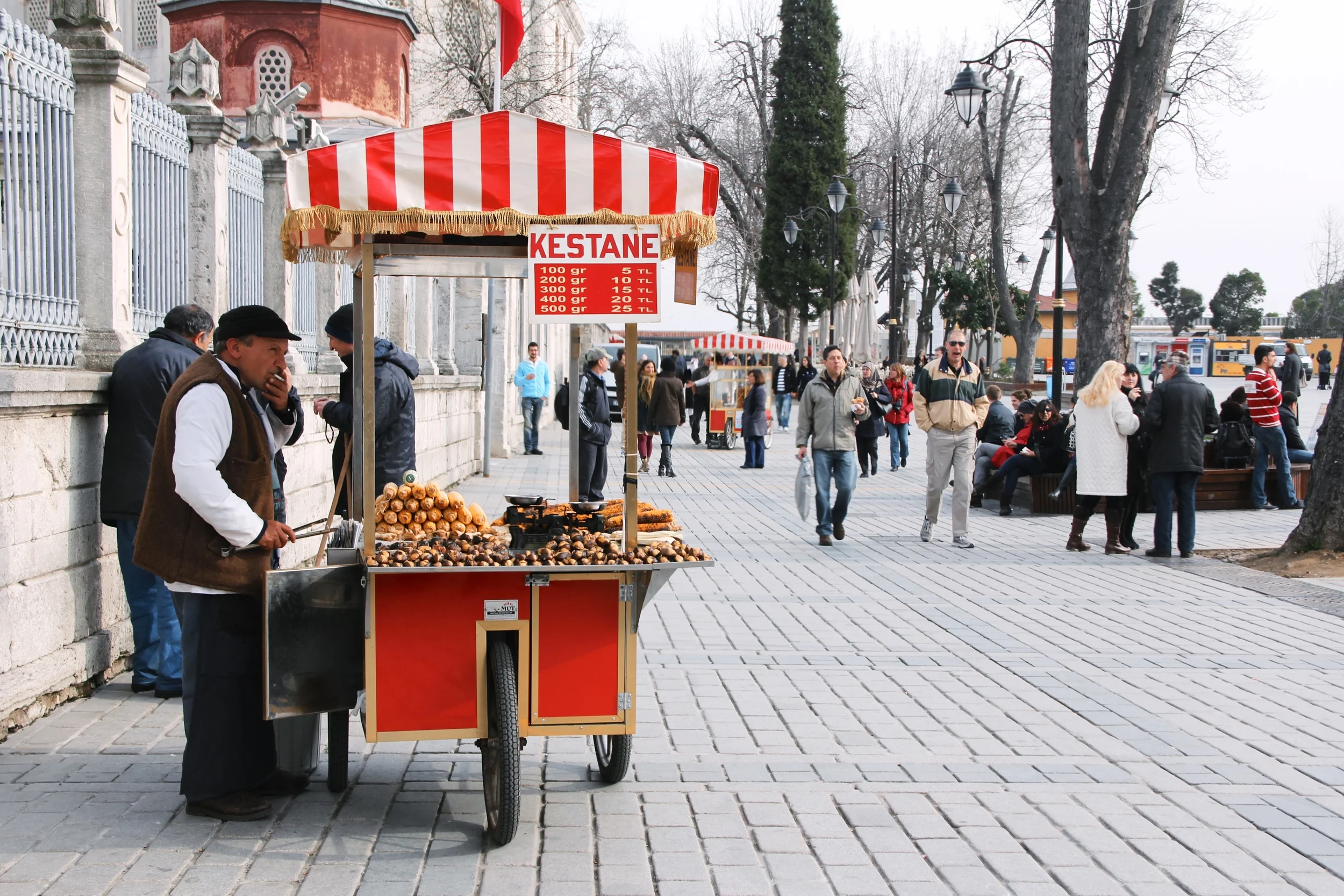 Every so often there would be a man selling roasted chestnuts and the smells were intoxicating! 