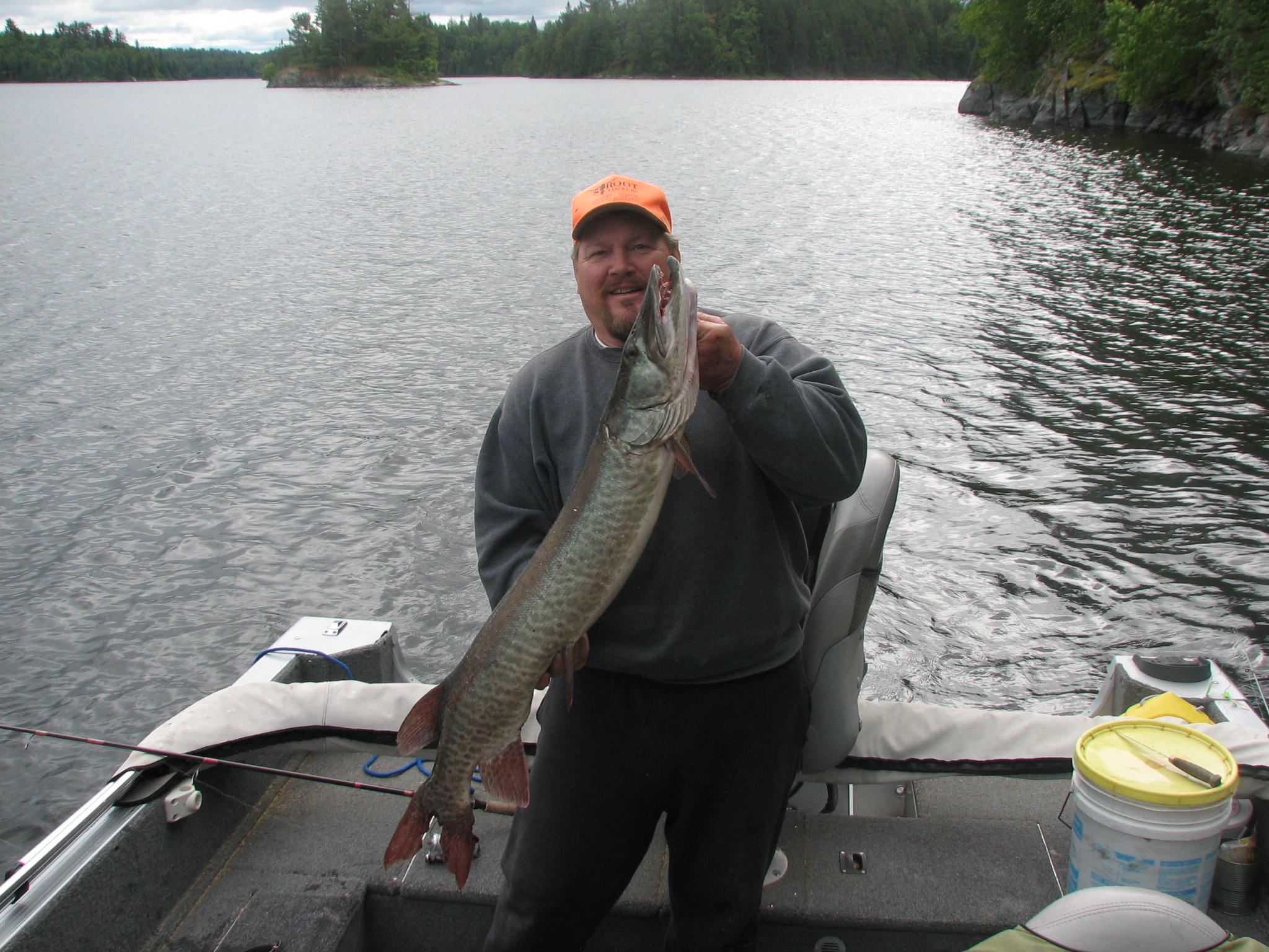 Lee wanted everyone to get a better look at Bob's catch!