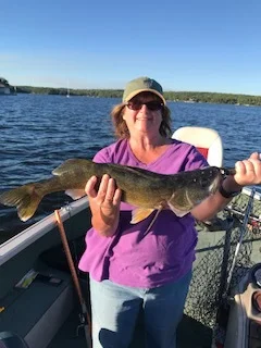 Teresa caught this beautiful walleye - 6 pounds, 25 inches. 