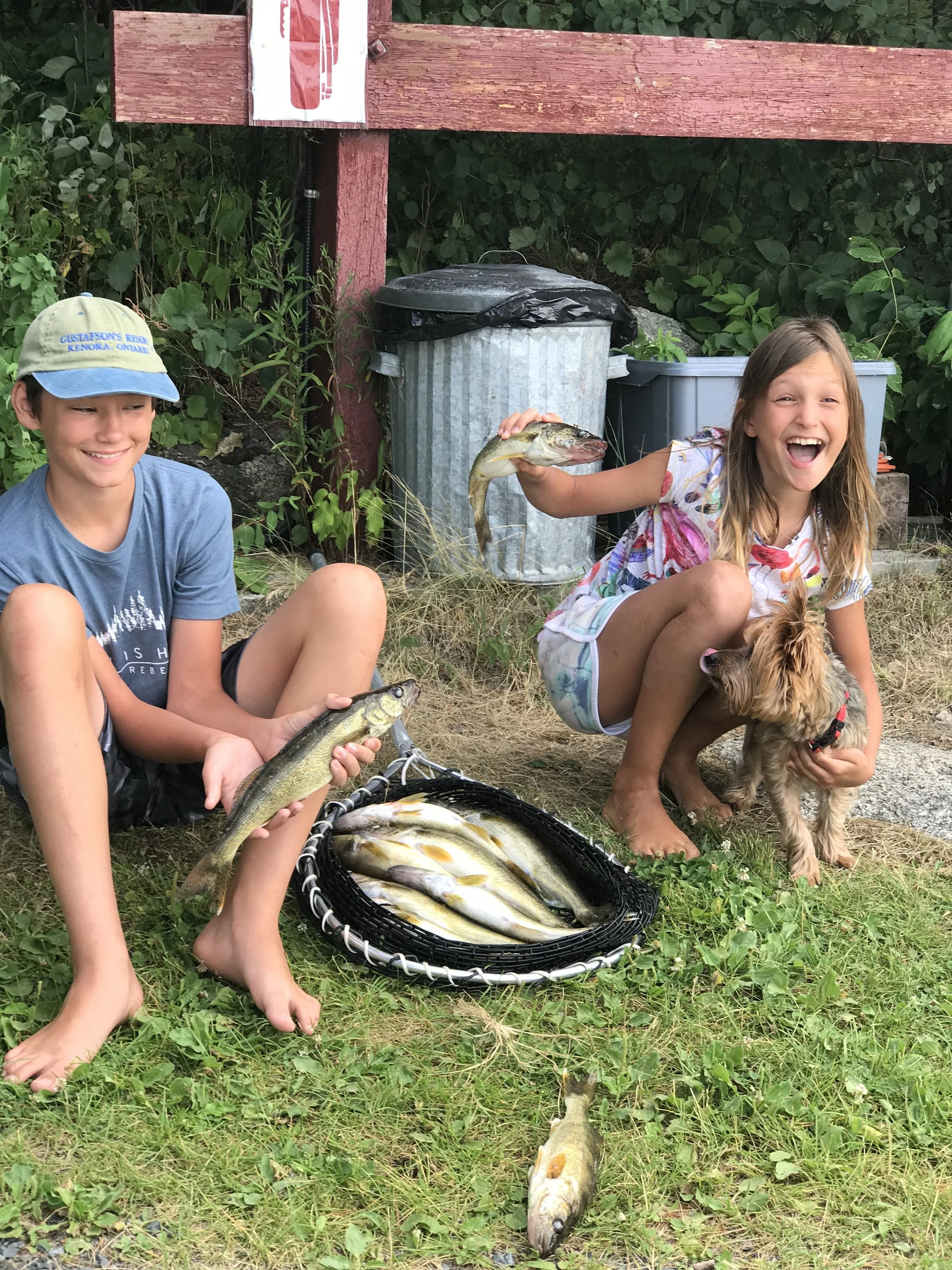  Elise & Rowan with the morning catch...