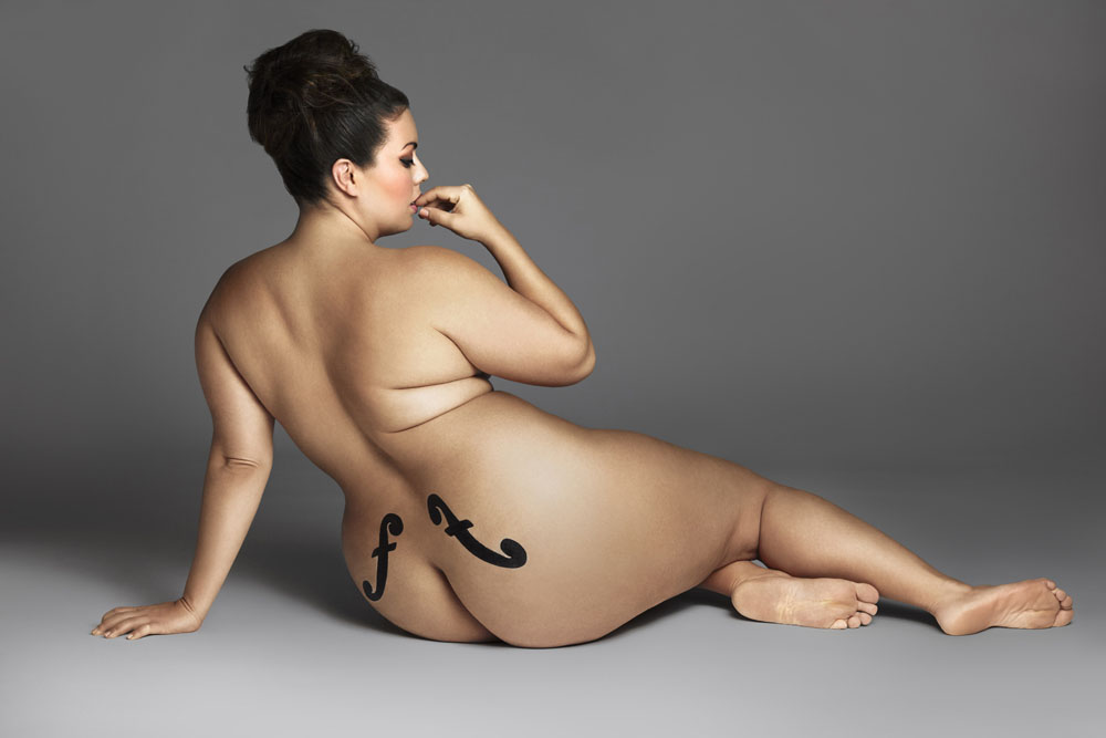 Plus size naked models tape