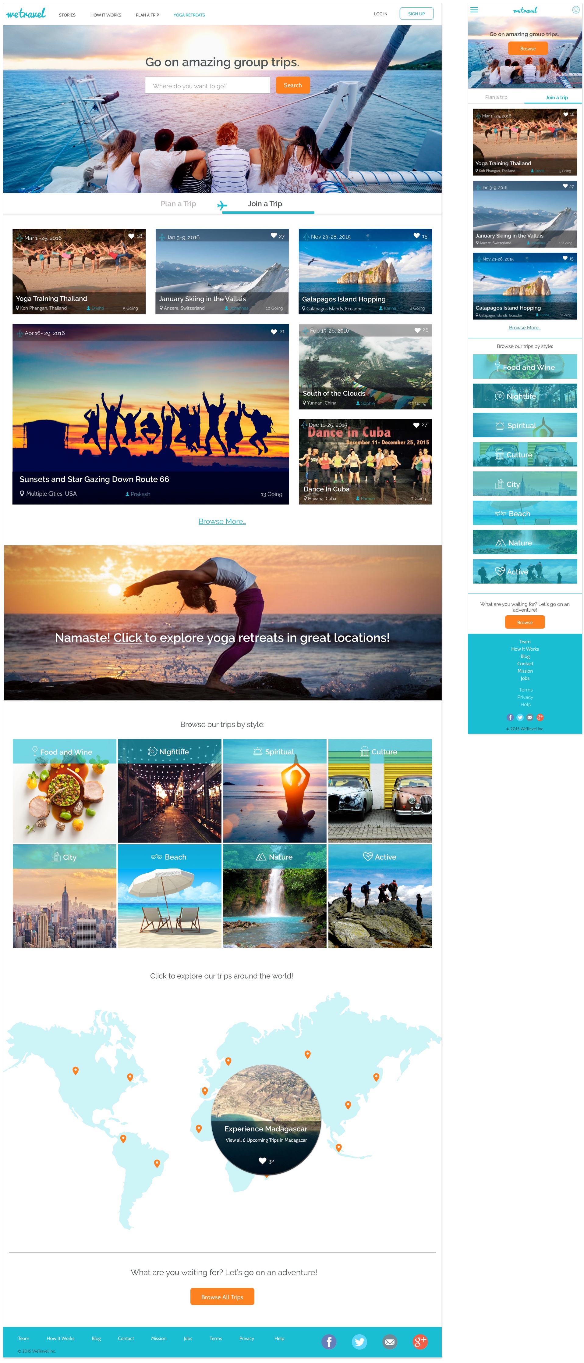 The "Join a Trip" page