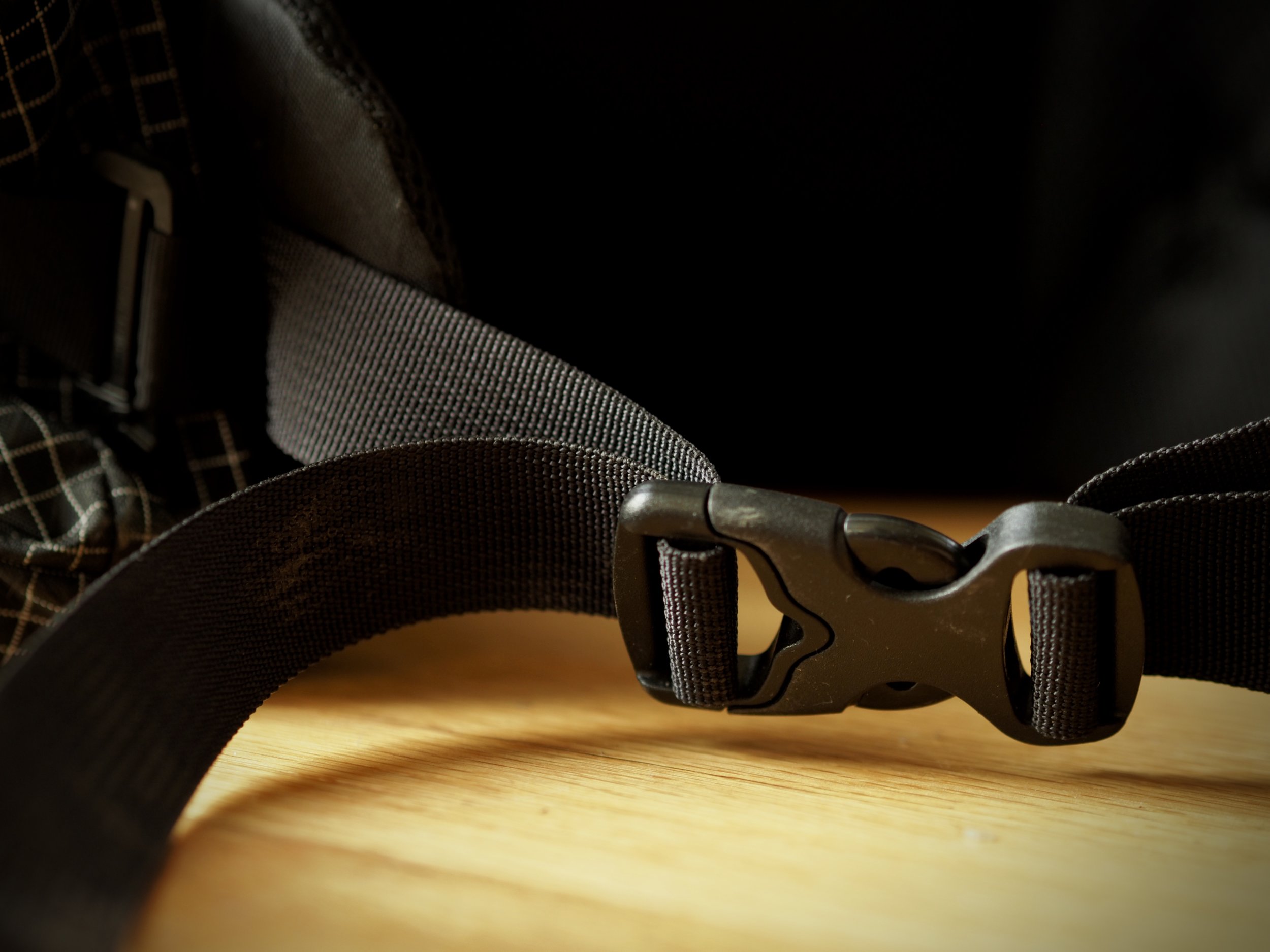 A simple buckle that actually works really well for how small it is.