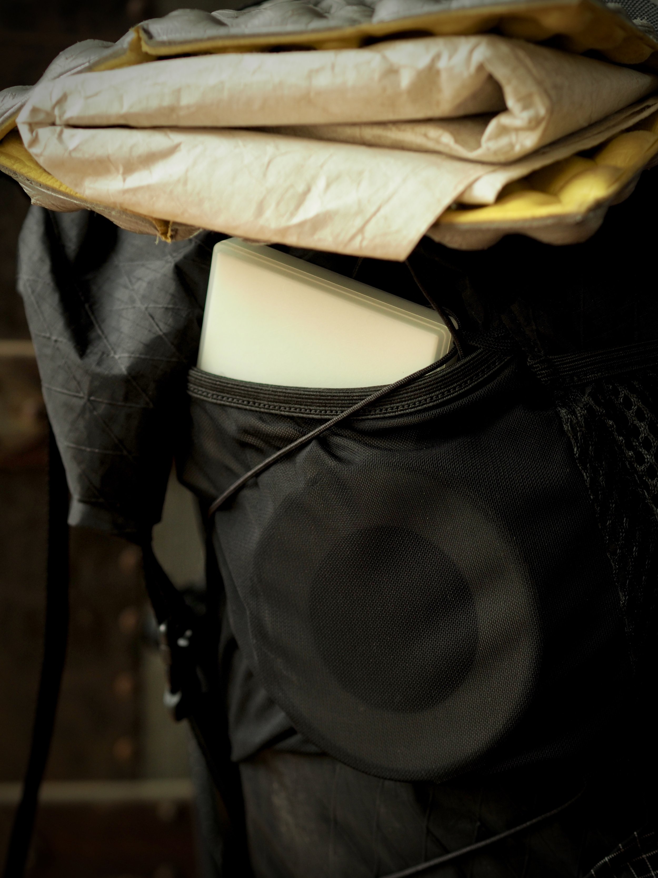 Another option I had added was this upper stretch pocket. I used it for camera filters and it worked great!