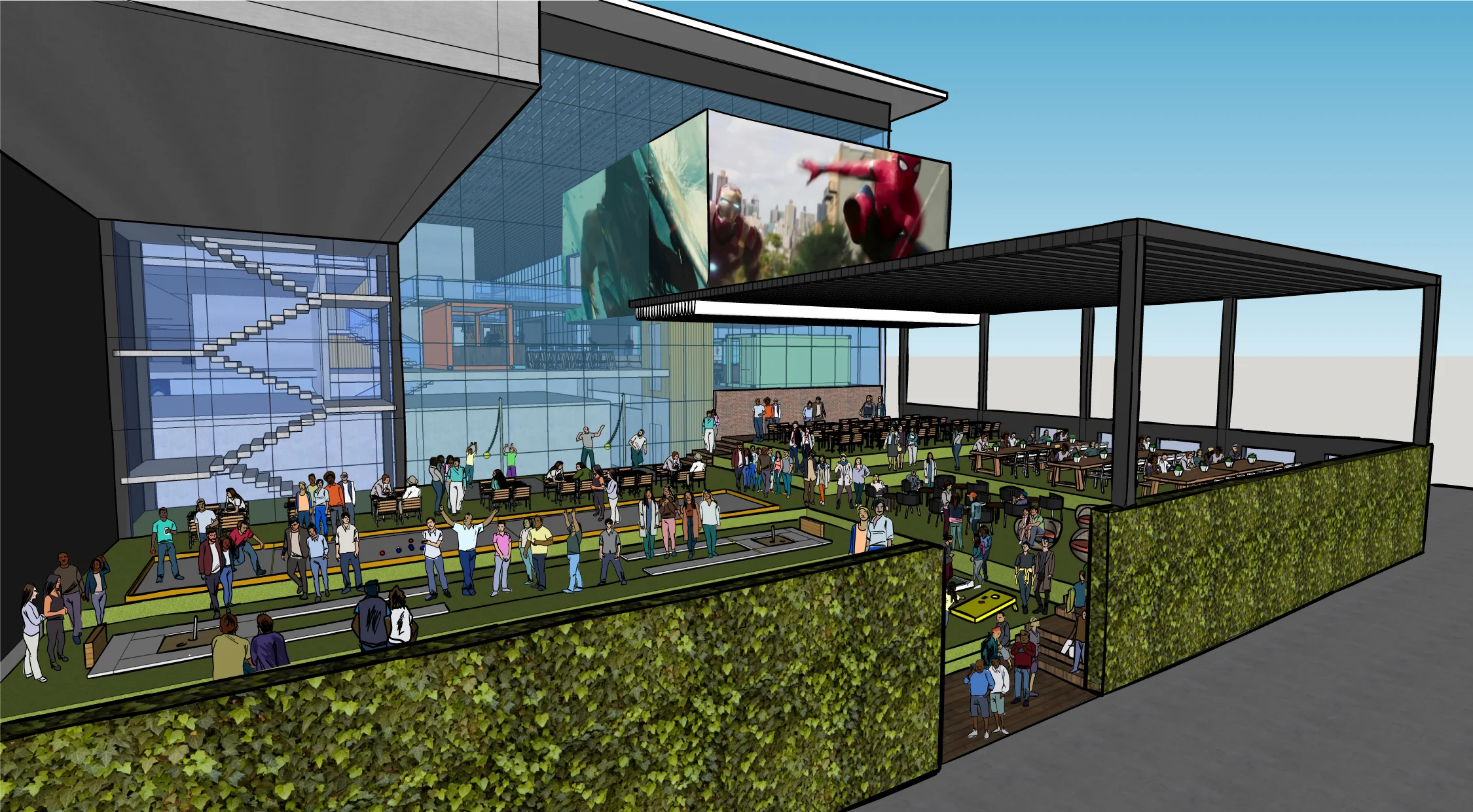 revelhouse cineplex rec room pitch