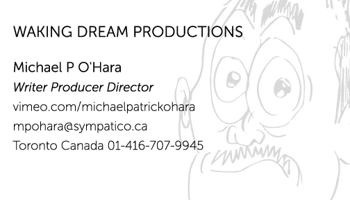 Waking Dream Productions Business card.