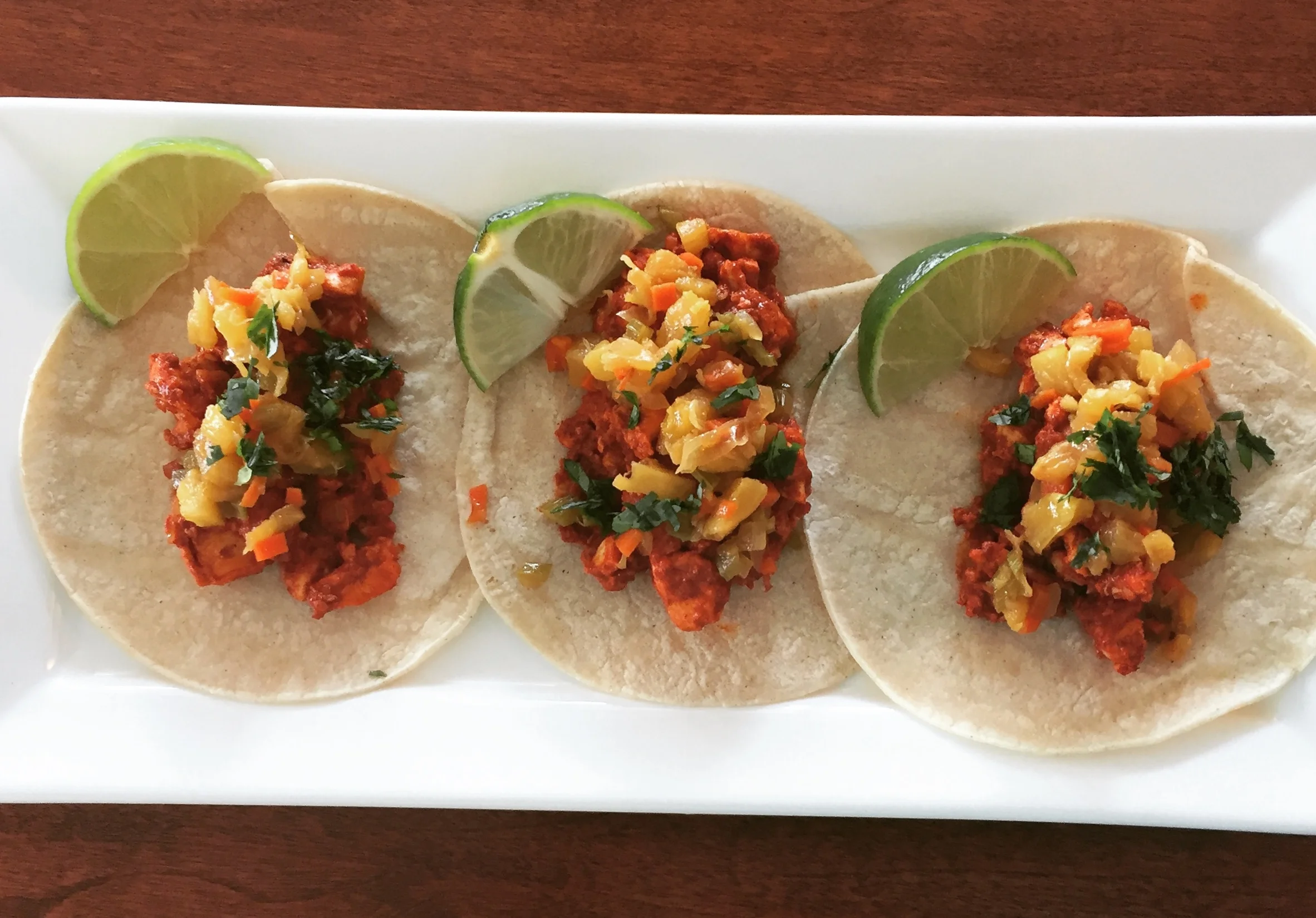 Fish Tacos with Pineapple Escabeche