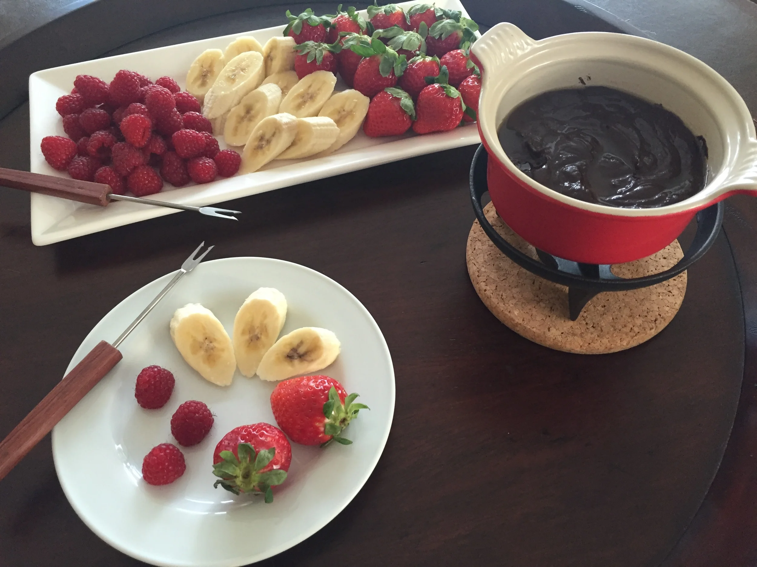 Fruit and Chocolate Fondue